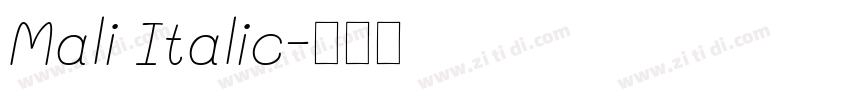 Mali Italic字体转换